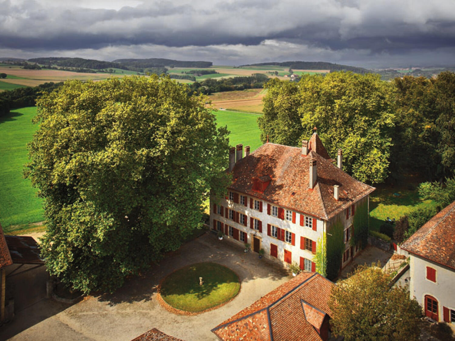 Château d'Eclépens - vue aérienne