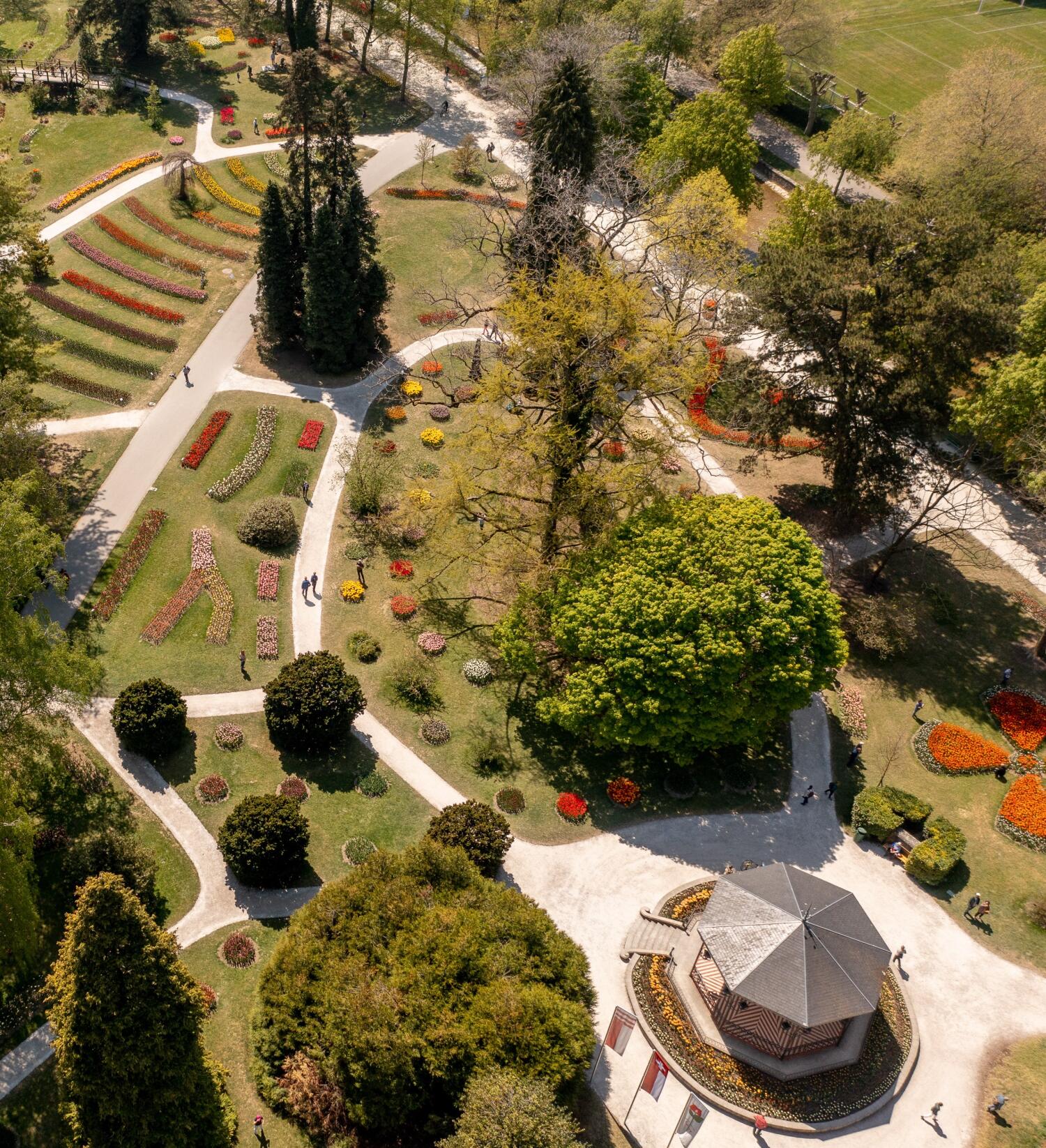 Parc de l'Indépendance durant la Fête de la Tulipe