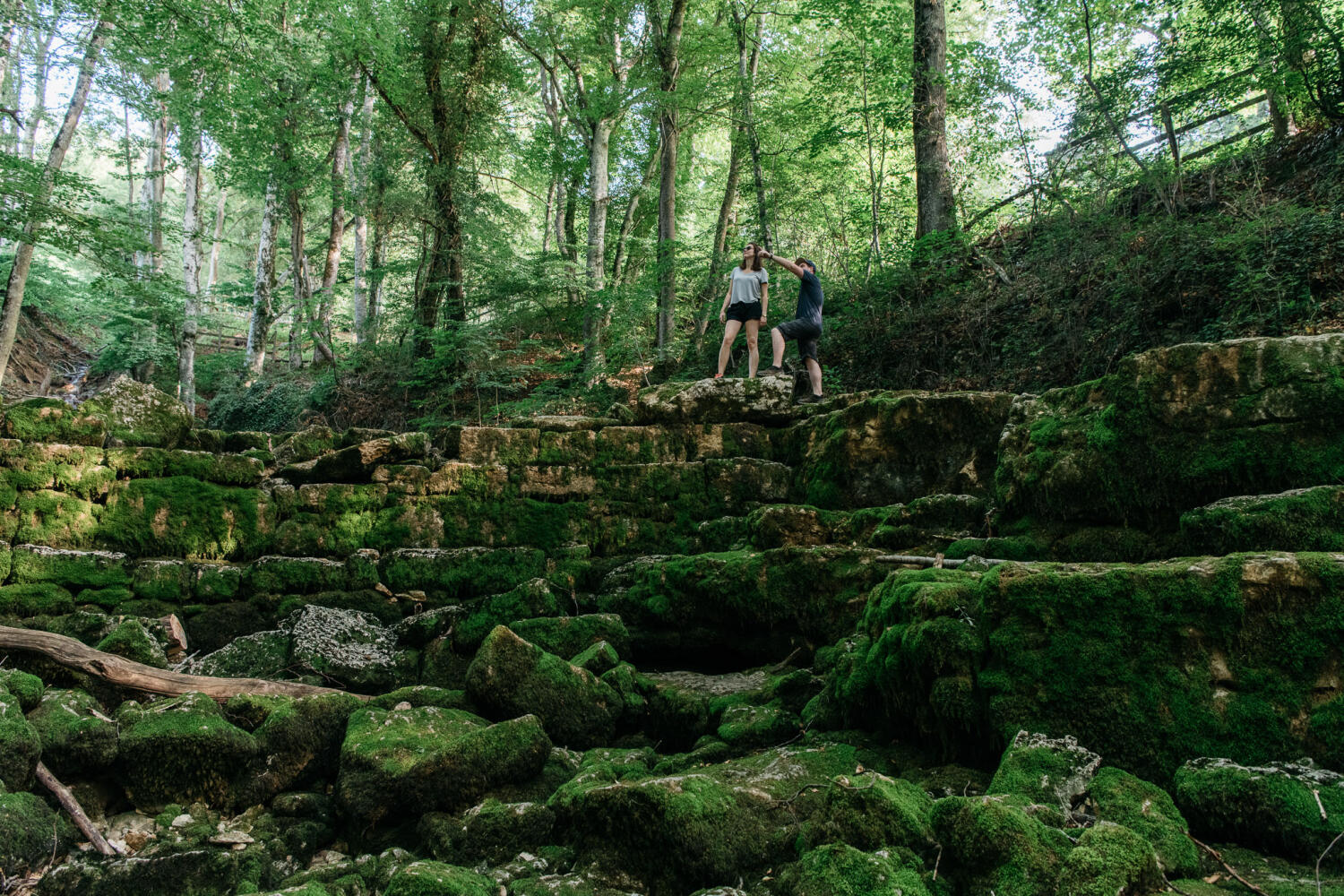Aus Quellen von Venoge im Genfen See